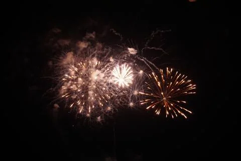 Abstract colored firework background,Fireworks light up the sky Foto stock