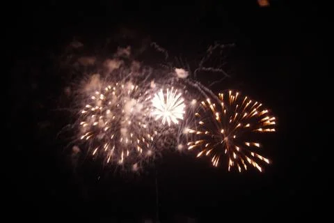 Abstract colored firework background,Fireworks light up the sky Stock Photos