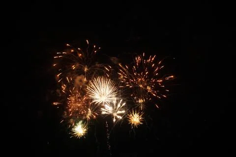 Abstract colored firework background,Fireworks light up the sky Stock-Fotos