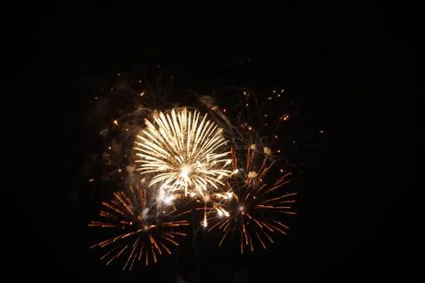 Abstract colored firework background,Fireworks light up the sky Stock Photos