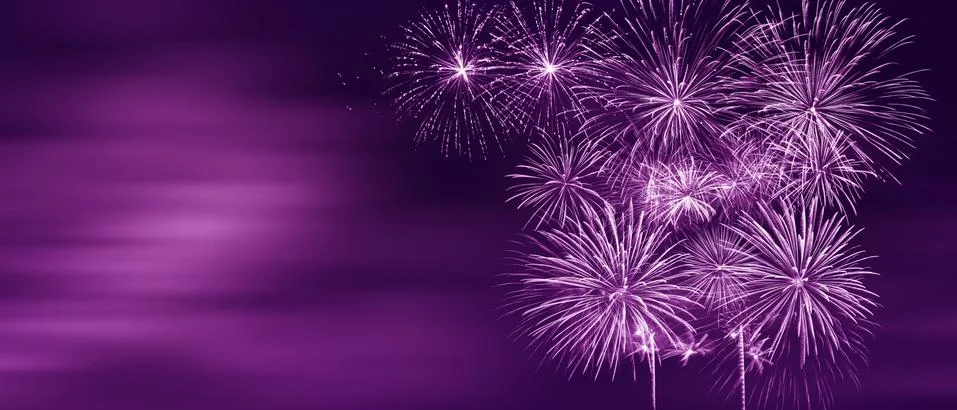 Abstract colored firework on dark sky. Celebration and anniversary concept 写真素材