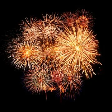 Abstract colored firework on dark sky. Celebration and anniversary concept 写真素材