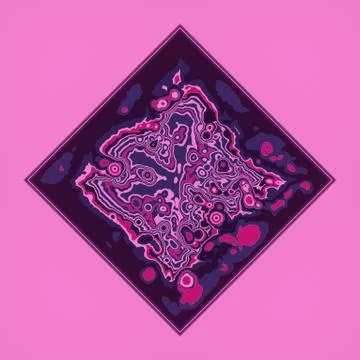 Abstract colored fractal pattern background. Decorative digital art 3d render Stock Illustration