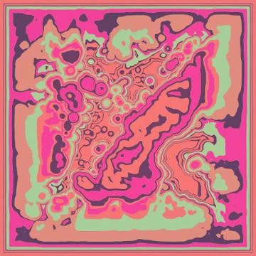 Abstract colored fractal pattern background. Decorative digital art 3d render Stock Illustration