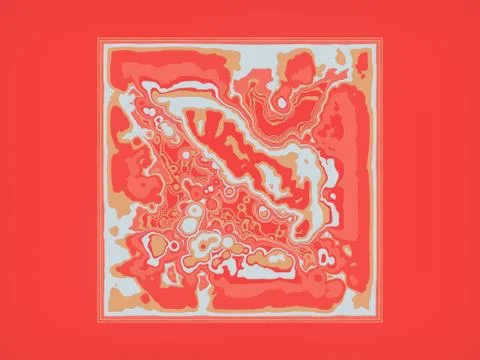 Abstract colored fractal pattern background. Decorative digital art 3d render Stock Illustration