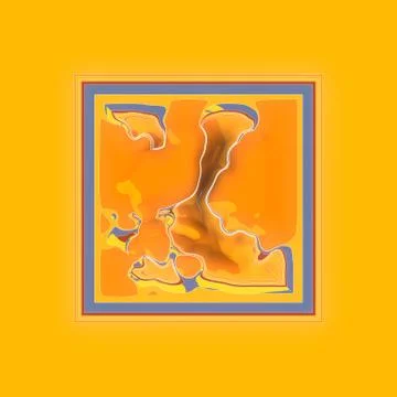 Abstract colored fractal pattern in a square. Futuristic concept. 3d renderin Stock Illustration