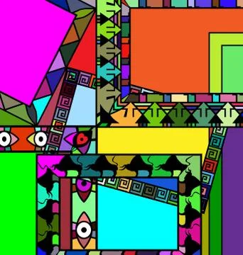 Abstract colored frames Stock Illustration