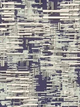 Abstract colored futuristic techno pattern. Modern digital 3d illustration Stock Illustration