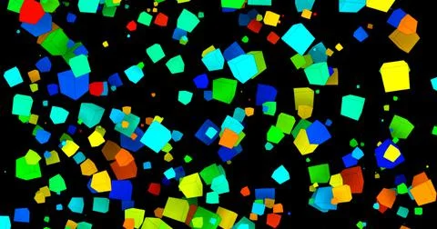 Abstract colored geometric background cube, square. 3d image, selective focus Stock-Illustration