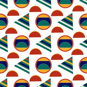 Abstract colored geometric pattern on a white Stock Illustration