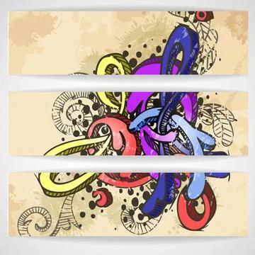 Abstract Colored Graffiti Pattern. Abstract Colored Graffiti Pattern. Vect... Foto stock