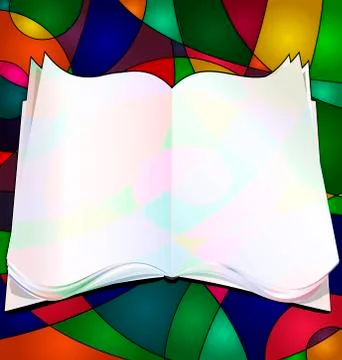 Abstract colored image of the book Stock Illustration