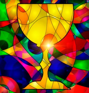 Abstract colored image of cup Stock Illustration