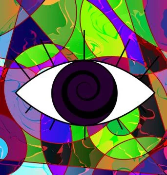 Abstract colored image of eye Stock Illustration