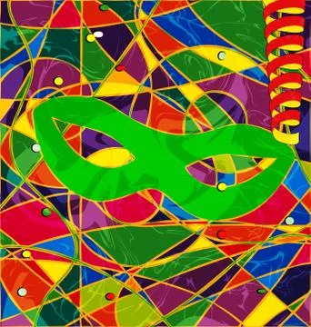 Abstract colored image green mask Stock Illustration