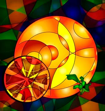Abstract colored image orange Stock Illustration