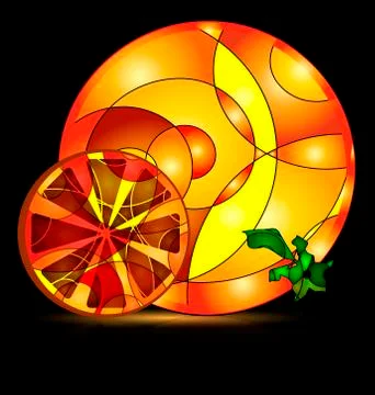 Abstract colored image of orange Illustrazione stock