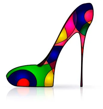 Abstract colored image of the shoe Stock Illustration