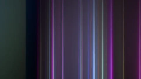  abstract colored lines on a black background. Striped beams in blurred stylized Stock Footage 246807061