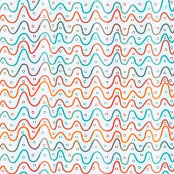 Abstract colored lines seamless pattern Stock Illustration