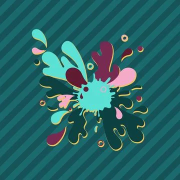 Abstract colored liquid splash background Stock Illustration