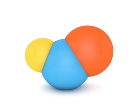 Abstract colored molecule . Stock Illustration