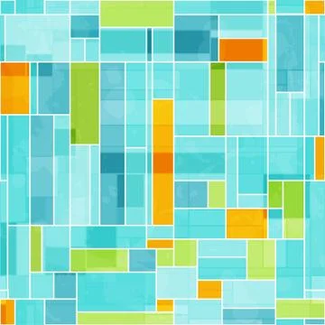 Abstract colored mosaic seamless pattern Stock Illustration