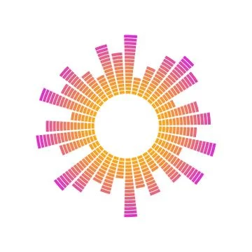 Abstract colored music equalizer background. Vector illustration. Isolated. Stock Illustration