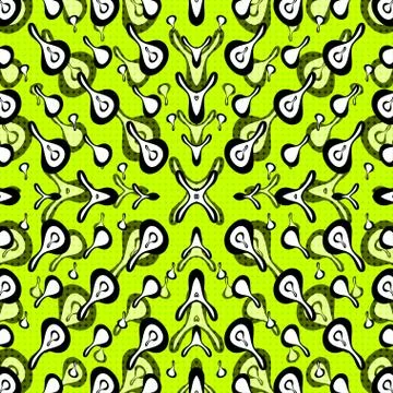 Abstract colored objects on a green background vector illustration Stock Illustration