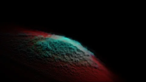 Abstract colored particle animation with depth of field effect Stock Footage 120028529