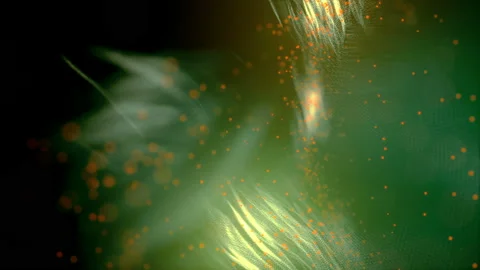 Abstract colored particles affected by turbulence 3d rendering 4K UHD resolution Stockbeeldmateriaal 119720922