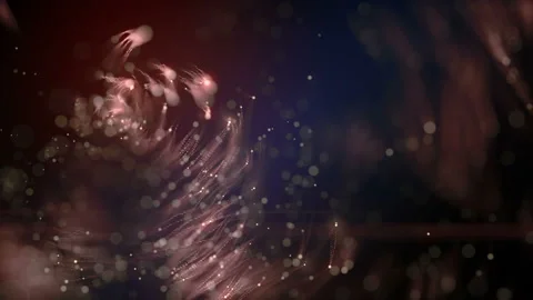 Abstract colored particles affected by turbulence. 3d rendering. 4K UHD Stock Footage 129548147