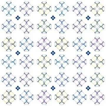 Abstract colored pattern in ornamental style. Seamless tileable background Illustrazione stock