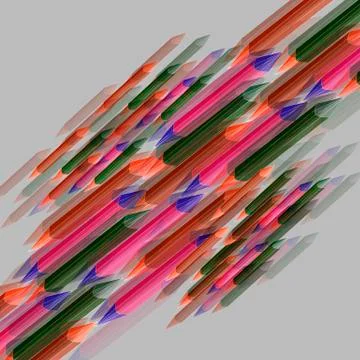 Abstract colored pencils Stock Illustration