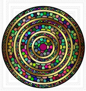 Abstract colored plate Stock Illustration