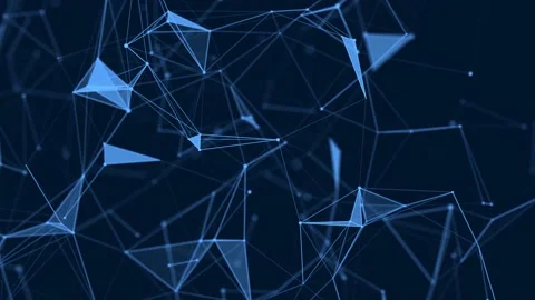 Abstract colored polygonal space with dots and lines motion. Stock-Footage 155203285