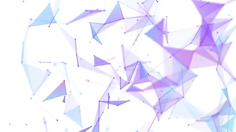 Abstract colored polygonal space with dots and lines motion. Stock Footage 155203402