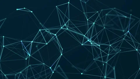 Abstract colored polygonal space with dots and lines motion. Data technology. 4K Stock-Footage 282994437