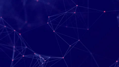 Abstract colored polygonal space with dots and lines motion. Stock Footage 296554475