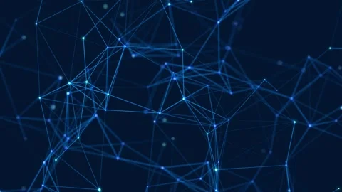 Abstract colored polygonal space with dots and lines motion. Stock Footage 302760854