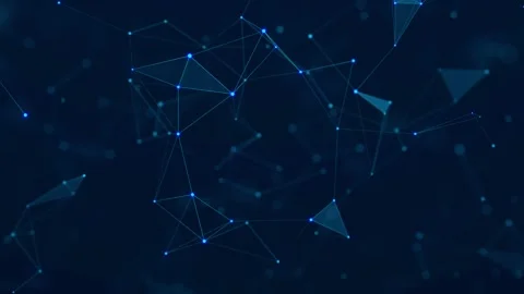 Abstract colored polygonal space with dots and lines motion. Stock-Footage 302883068