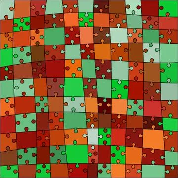 Abstract colored puzzle background Stock Illustration