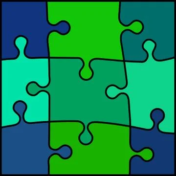 Abstract colored puzzle background Stock Illustration