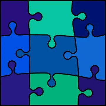 Abstract colored puzzle background Stock Illustration