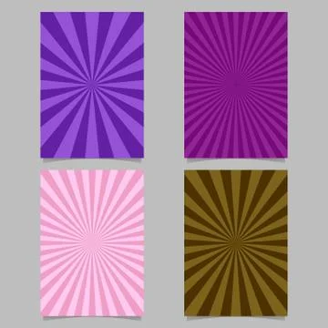Abstract colored ray burst pattern brochure template set イラスト素材