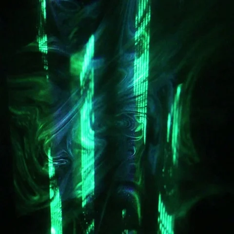 Abstract colored rays in fog. Video stock 69736923