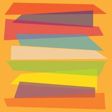 Abstract colored rectangles yellow green orange red Stock Illustration