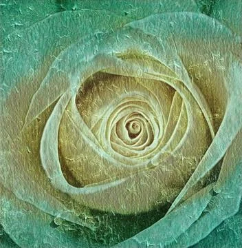 Abstract colored rose with peeling paint effect Stock Illustration