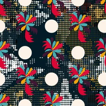 Abstract colored seamless pattern Stock Illustration