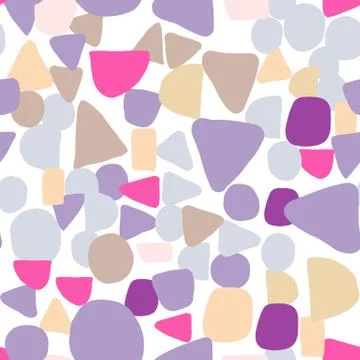Abstract colored shapes seamless pattern. Simple design texture 스톡 일러스트